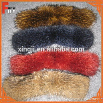 Collar de piel de mapache chino al por mayor para la chaqueta